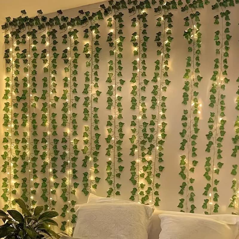 Solar simulated rattan light string yard guardrail balcony bar atmosphere light room bedroom pole renovation outdoor decoration