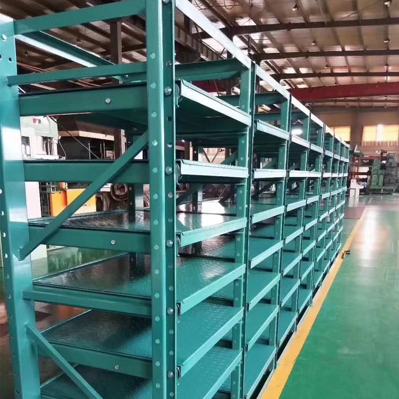 Mold Racks Tengzhou - Adjustable Tier Height, Drawer-style Shelves, Top-Compatible with Hoist Carts