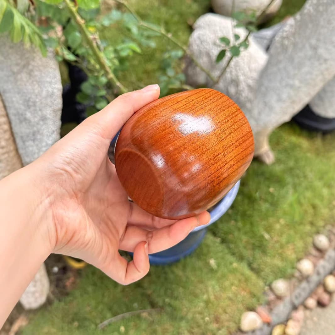 Origin supply one-piece creative big belly cup, Chinese-style heat-preserving wooden cup, universal wooden water cup customizable with logo