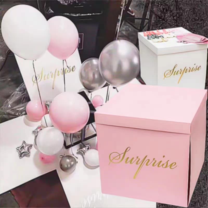 Birthday surprise box, Valentine's Day/Qixi Festival pop-up confession balloon gift box, large and extra-large creative packaging