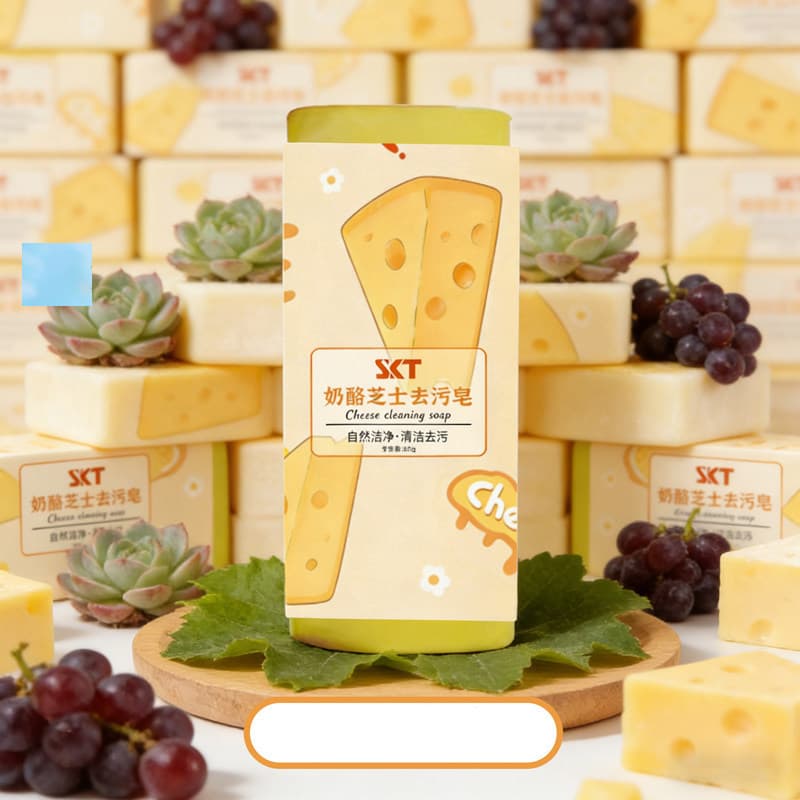 Cheese Stain Removal Soap, Cheese-Shaped Laundry Soap, Natural Clean, High Appearance, Handmade Soap, Cheese Soap