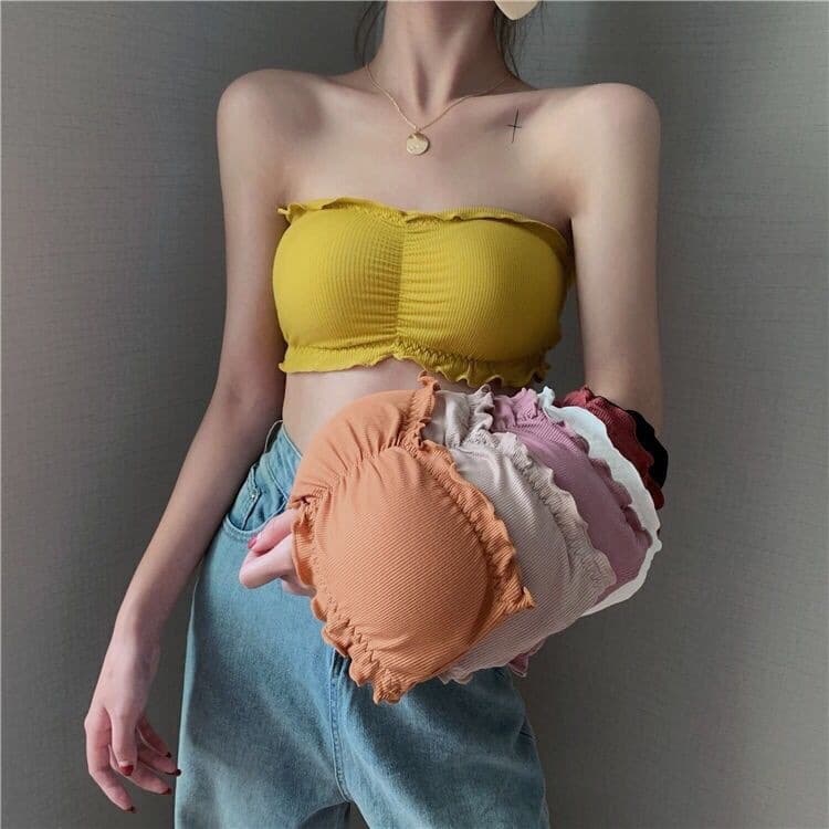 Strapless Chest Wrap Underwear Women's Anti-Slip Tube Top Camisole Inner Layer Shoulder-Less Beautiful Back Invisible Bra Thin Summer