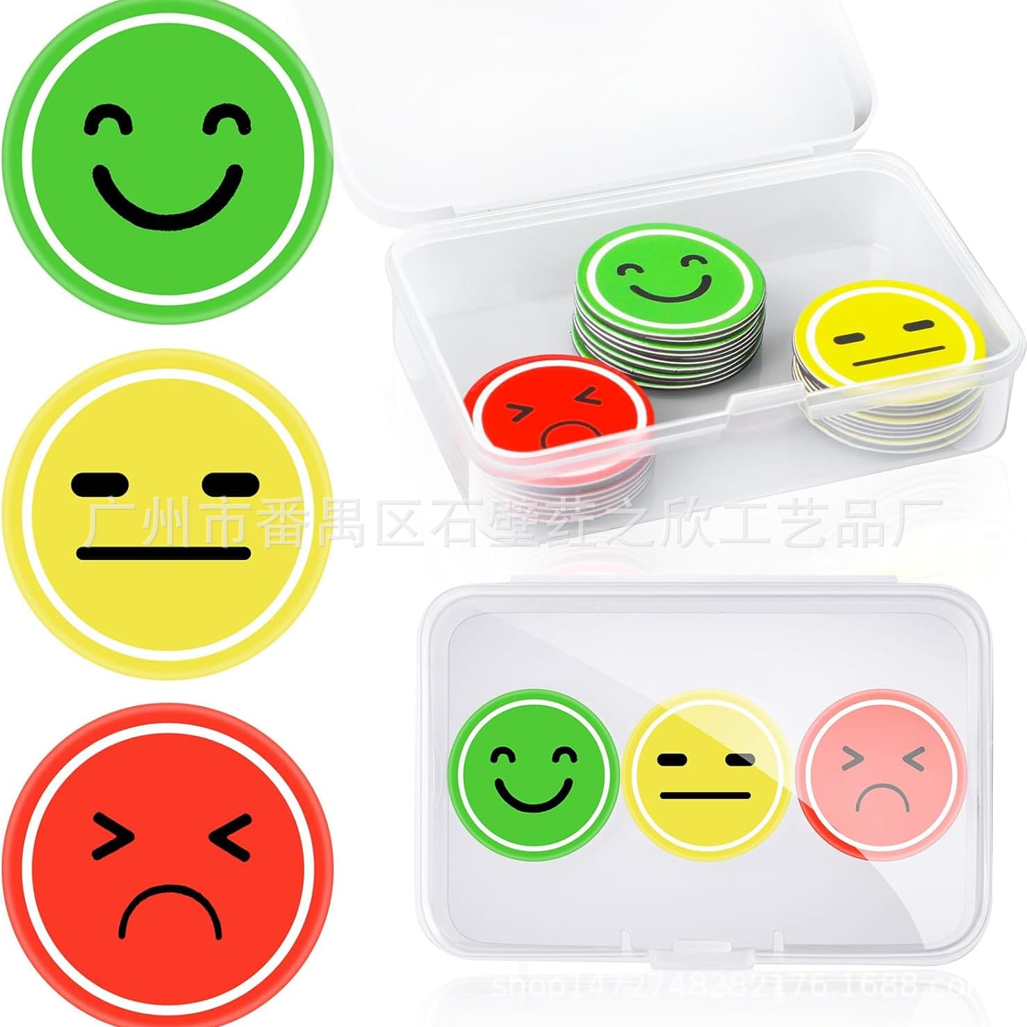 Customized Amazon smiley face emoji fridge magnets, round and irregularly shaped reward emoticons, magnetic stickers for gifts.