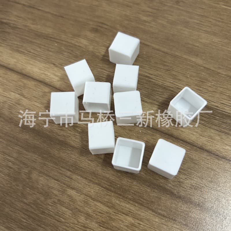 10*10 Powder Coated Square Rubber Protective Cover Silicone Cover High Temperature Dustproof Cap Powder Coating Electroplating Square Silicone Cover