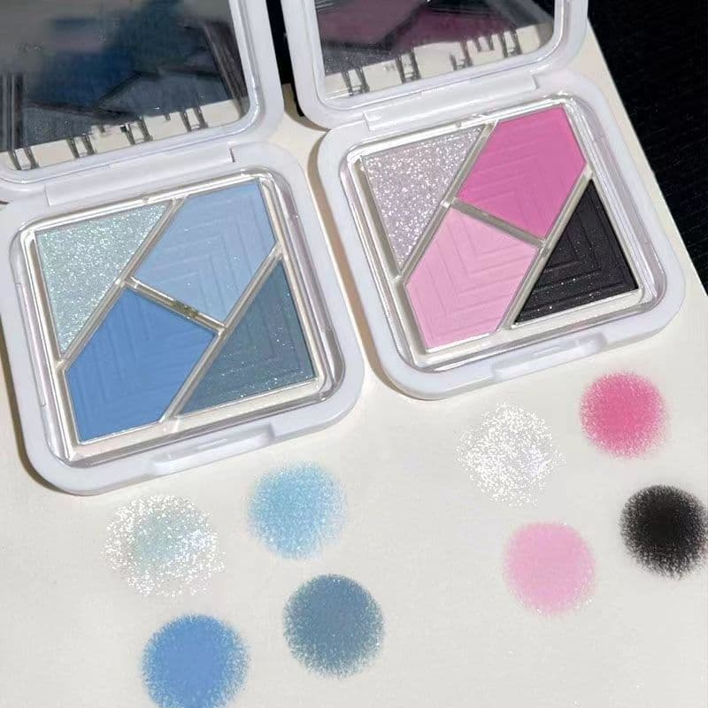 Jaded Gyeolha Reverse World Four-color Eyeshadow Palette Spicy Girl Powder Summer Blue-green Portable Pocket Eyeshadow