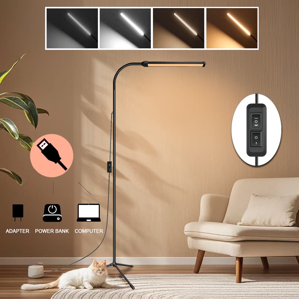 Model 7303 Cross-border Hot Seller, Fully Certified, Small Packaging LED Floor Lamp for Eyelash and Beauty Use