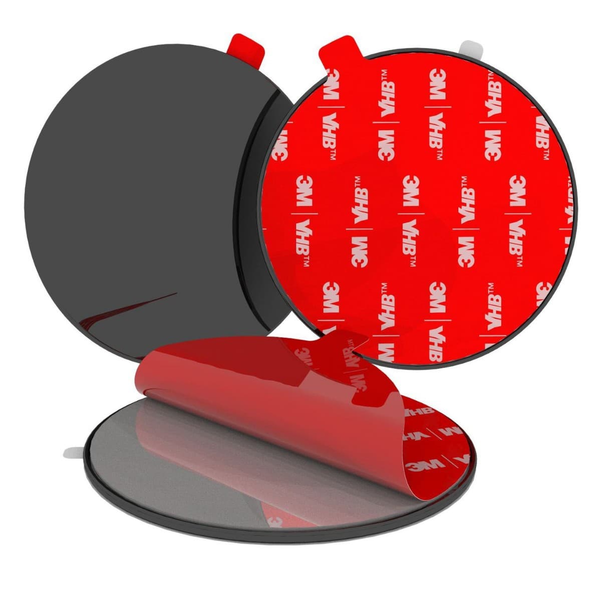 82mm Amazon Hot-Selling Suction Cup Base Pad with Magnetic Adhesive Pad and Built-In Stainless Steel Bendable Dashboard Adhesive Pad