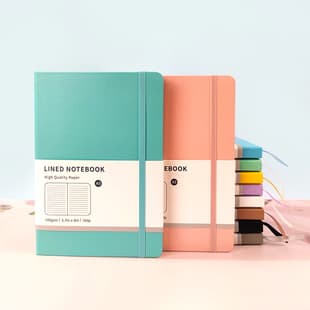 Macaron Color A5 Hardcover Cross-Border Elastic Band Notebook, Business Office Creative Notebook, Minimalist Dot Grid Notebook