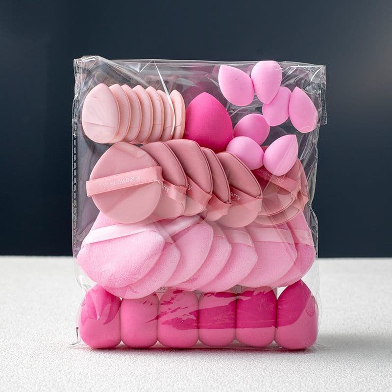 35-piece set of beauty eggs, makeup puffs, air cushion loose powder puffs, pinky puffs, small mini eggs, value-for-money combination pack