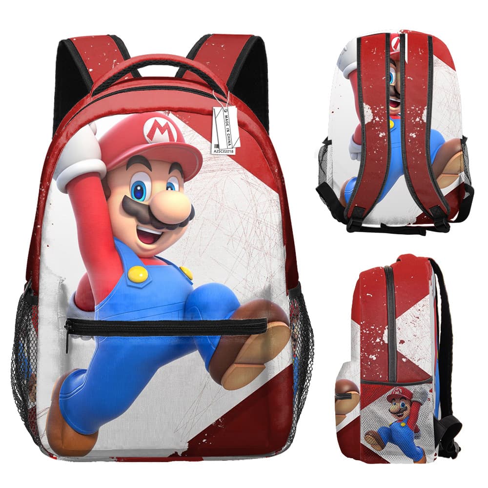 2023 new school season new product Mario school bag peripheral campus student school bag backpack 3D fully printed shoulders