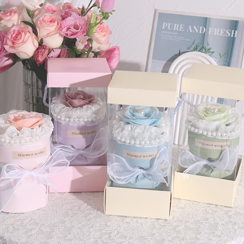 Cross-border e-commerce, fresh and elegant Qixi Festival (Chinese Valentine's Day) gift bouquets, delicate rose bouquets, and women's day gifts.