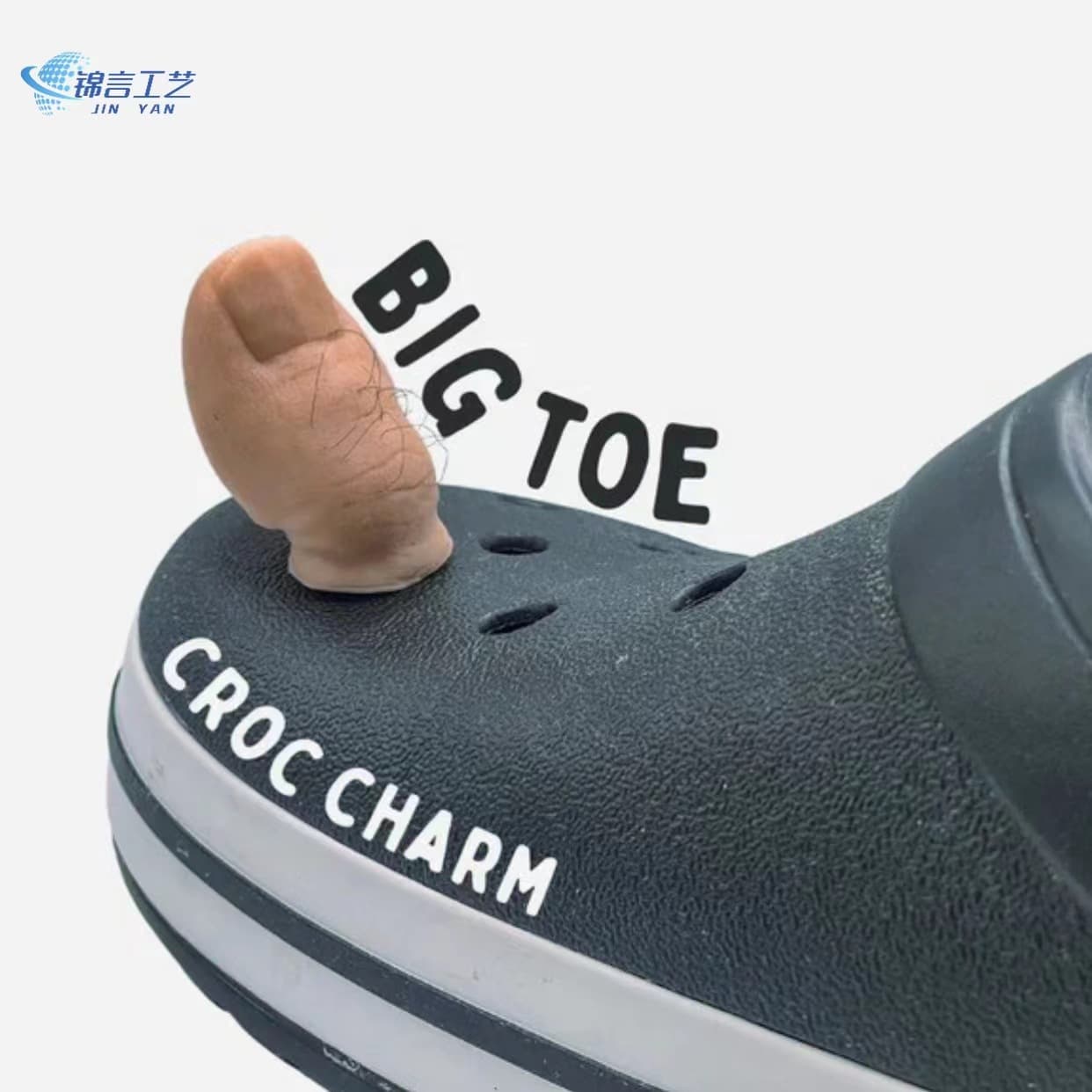 In Stock Cross-Border Hot Selling Big Toe Croc Charm Funny Croc Shoe Decoration