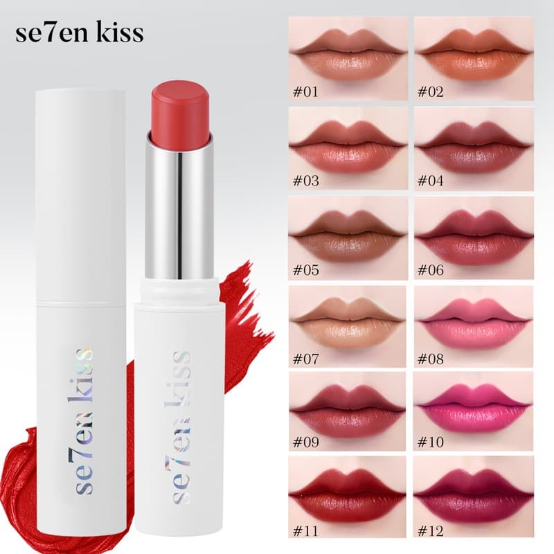 Cross-border se7en kiss matte velvet lipstick plump lips brightening lipstick waterproof non-fading moisturizing mirror finish