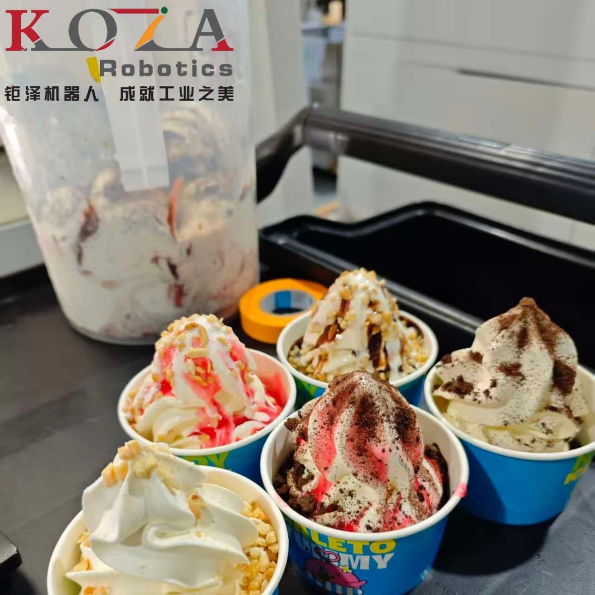 Ice Cream Making Robot, 6-Axis Manipulator, Automatic Vending Machine Ice Cream Robot
