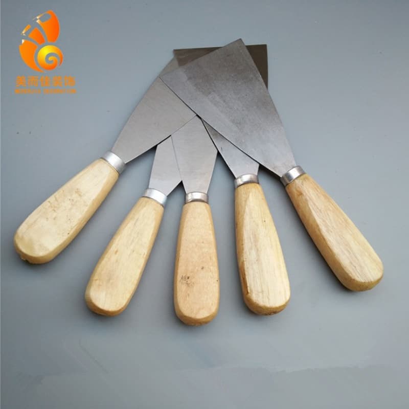 Jintao Thickened Putty Knife Wood Handle, Mud and Plaster Spreading, Cleaning Small Scraper, Filling Putty, Scraper