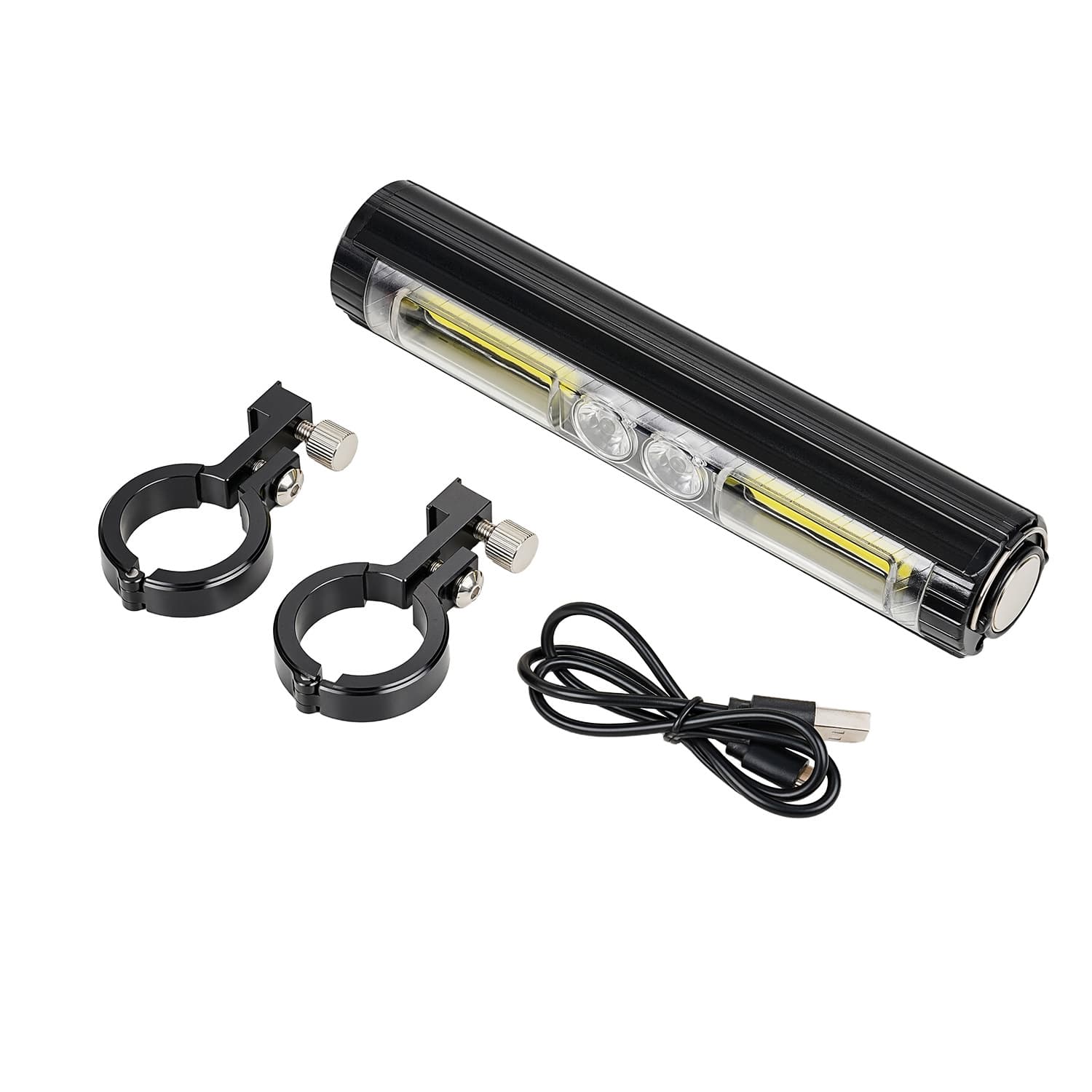 Black Rechargeable Motorcycle Long Strip Row Light for Most Motorcycle Models Modification Accessories