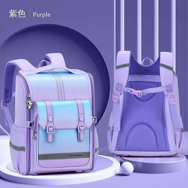 Primary School Backpack for Boys and Girls Grades 1-6, Large Capacity, Weight-Reducing, Waterproof