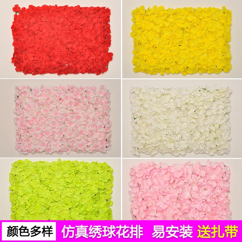 Artificial Hydrangea Silk Fabric Flower Ball Wall Decoration for Wedding Scene