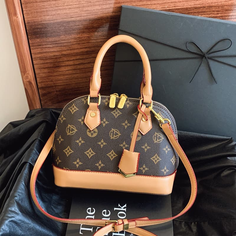 Factory cross-border new product 2026 Nordic trend plaid shell bag fashionable shoulder crossbody handbag pendant bag