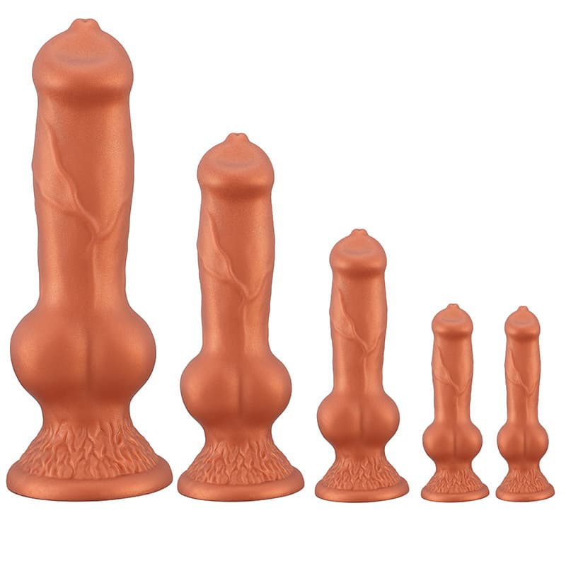 Liquid Silicone Dog Dildo Simulated Phallus for Women 5-Piece Set Best-Selling Animal Butt Plug SM Adult Anal Dilator Toy