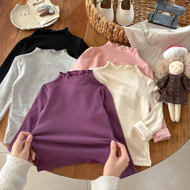 Girls' Base Layer Top 2025 Spring and Autumn New Inner Wear Long Sleeve T-Shirt Toddler and Little Girls Pure Cotton Versatile Base Layer Top