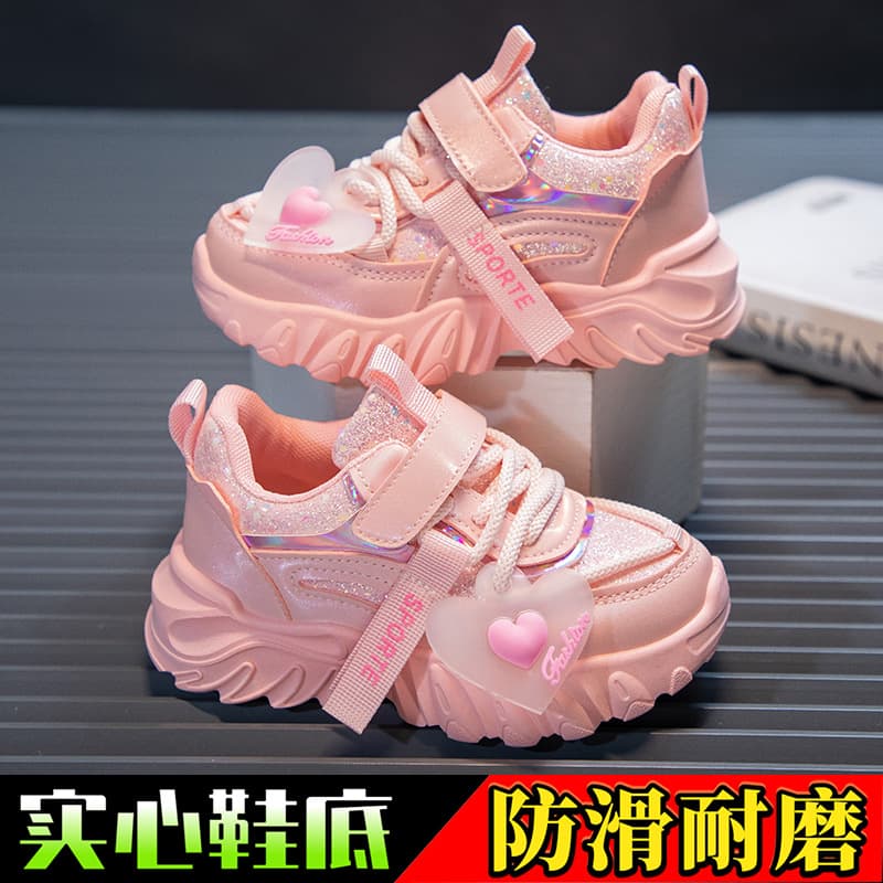 Girls' Sports Shoes Dad Sneakers Fall 2025 New Korean Style Casual Shoes Versatile Soft Sole Girls' Running Shoes