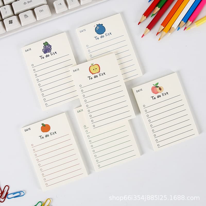 Cute Fruit Bear Sticky Note Pad Wholesale Korean Ins Simple Style Notebook Memo Pad