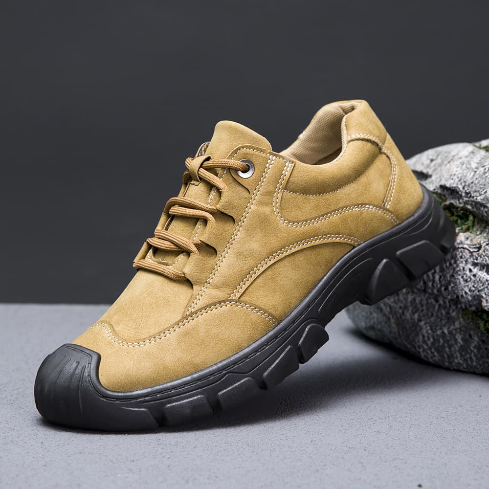 Safety Men's Shoes 2026 Spring New Outdoor Sports Shoes Wear-Resistant Soft-Soled Hiking Shoes Middle-Aged Dad Casual Men's Shoes