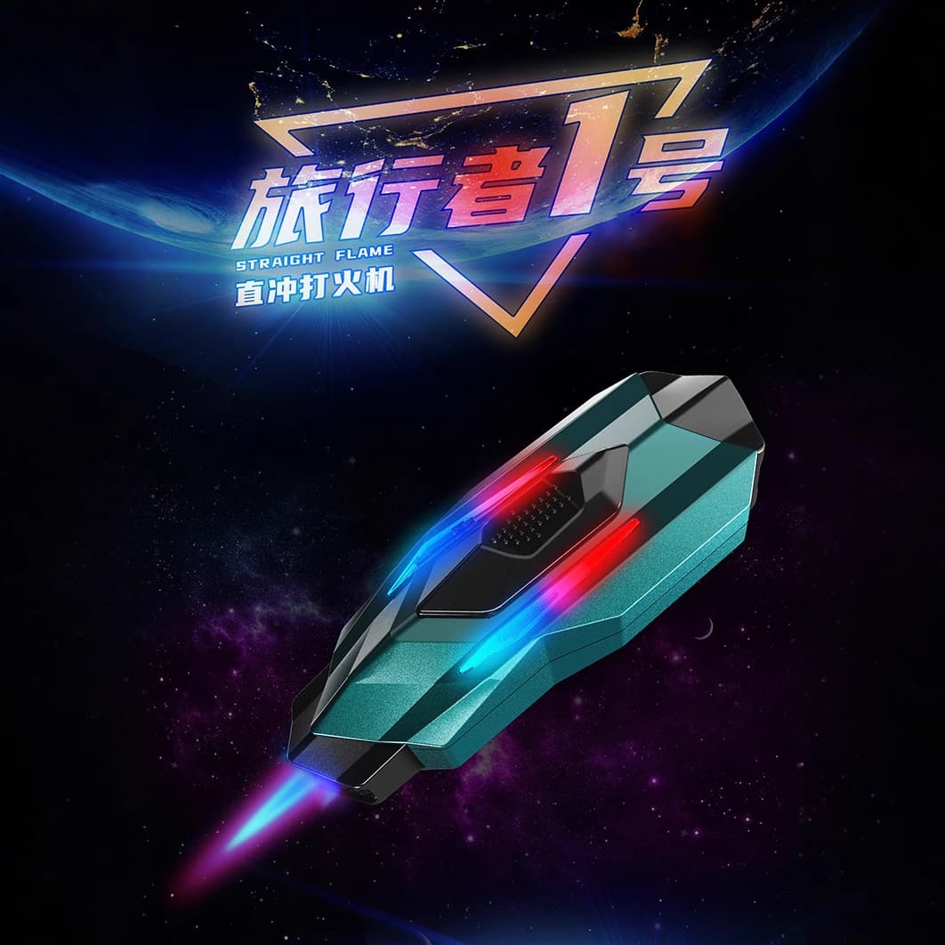 Creative Tech-Style Airplane Direct-Charge Inflatable Lighter High-Appeal Viral Trendy Creative Light Effect Igniter