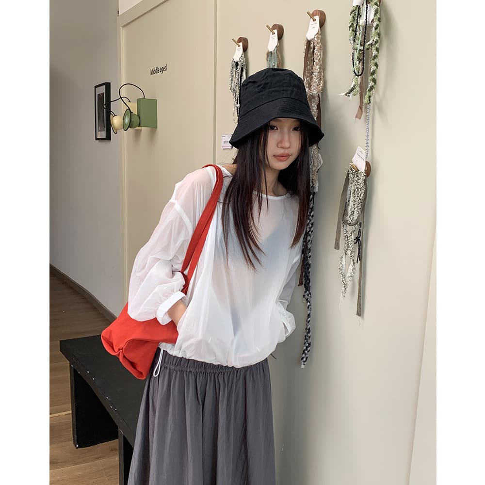 [Mid-Year Clearance Sale] Summer Korean Style Jacket for Women, Sun Protection Long Sleeve Loose Sheer Outerwear 21611
