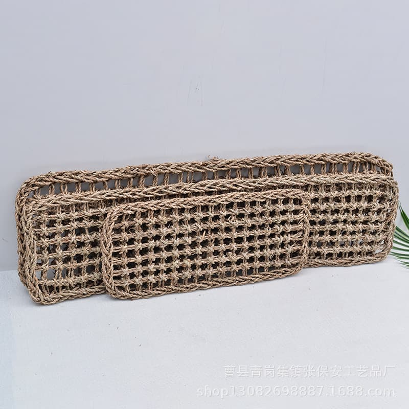 Seaweed woven mat, lizard grass mat, pet grass mat, hanging mattress, straw woven placemat, handmade woven placemat