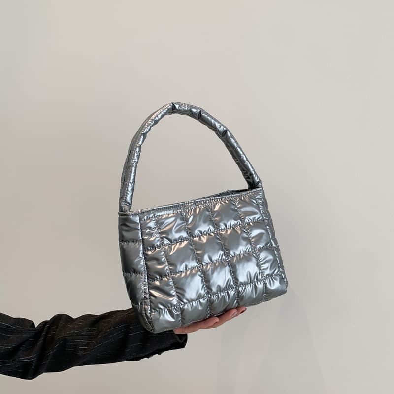 Winter Women's Large Capacity Handbag Casual Stylish Plaid Single Shoulder Bag Small Square Bag Fashionable Ladies Tote