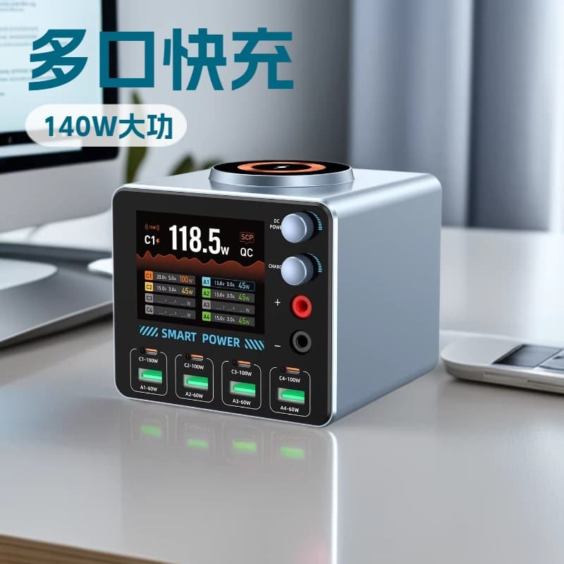 10-Port USB Charger Multi-Port Fast Charging for Apple Huawei Xiaomi Phones Tablets Digital Devices GaN