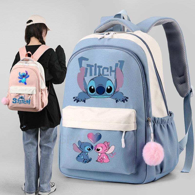 Stitch Backpack Large Capacity Lilo & Stitch Elementary to Middle School Boys Girls Dual Shoulder Bag