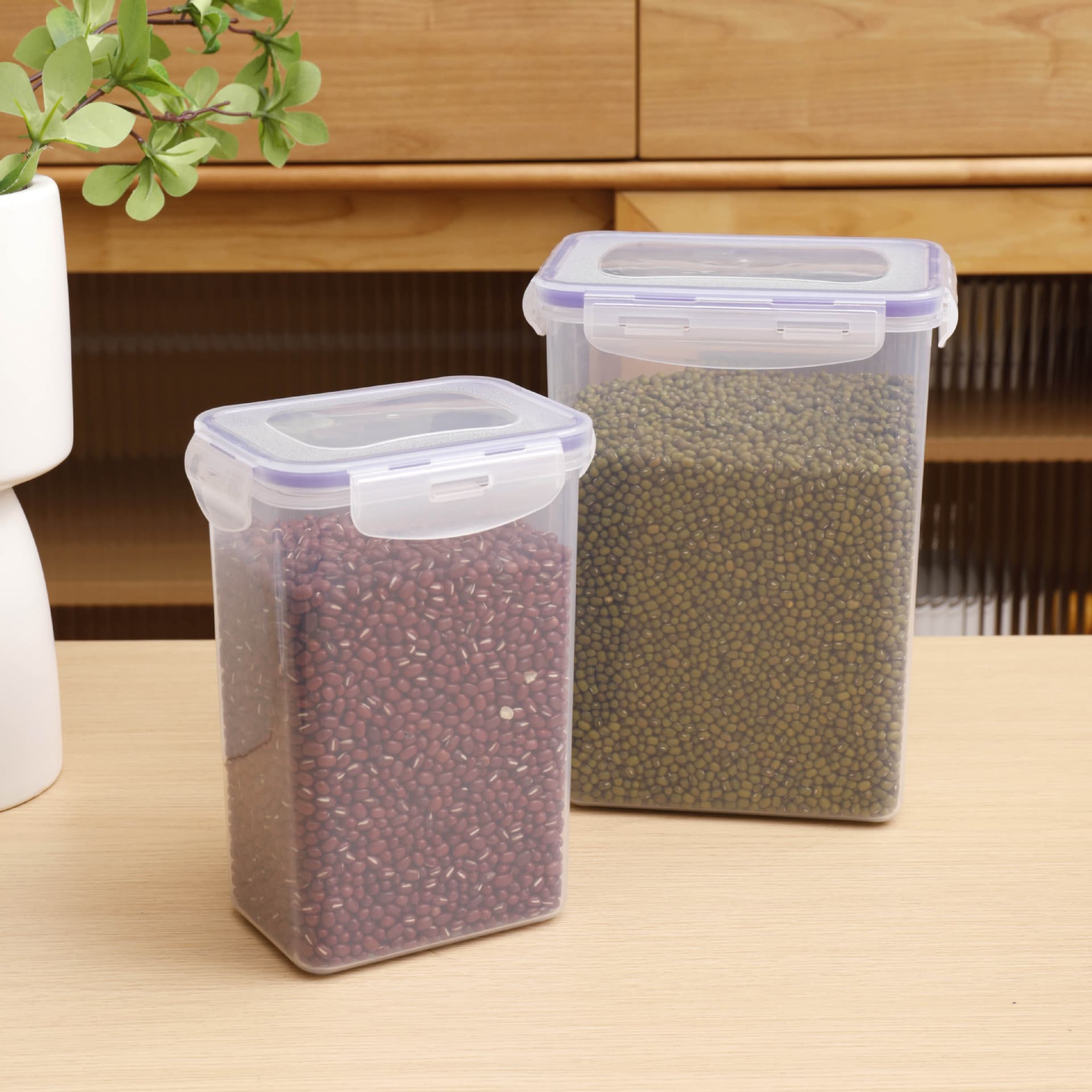 Large-capacity household storage box refrigerator crisper vegetable and fruit snack storage sealed jar cereal rice jar