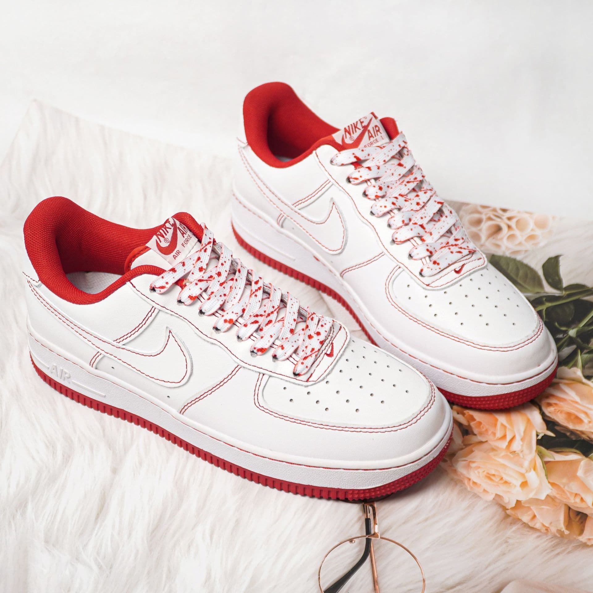 Splatter Shoelaces Black White for AF1 Dunk Casual Sneakers