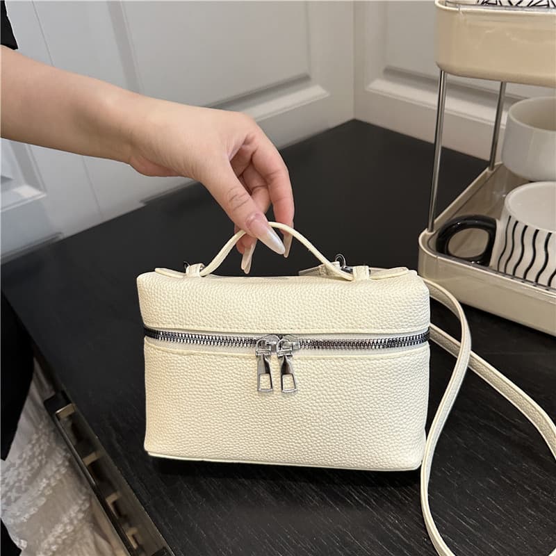 Premium Fashion Women's Handbag Minimalist Versatile Korean Style Small Square Tote New Popular Textured Shoulder Crossbody Bag for Women