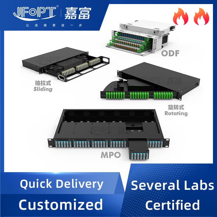 Fiber Patch Panel ODF DIN Rail MPO MTP 8-core fiber optic junction box, factory customization.