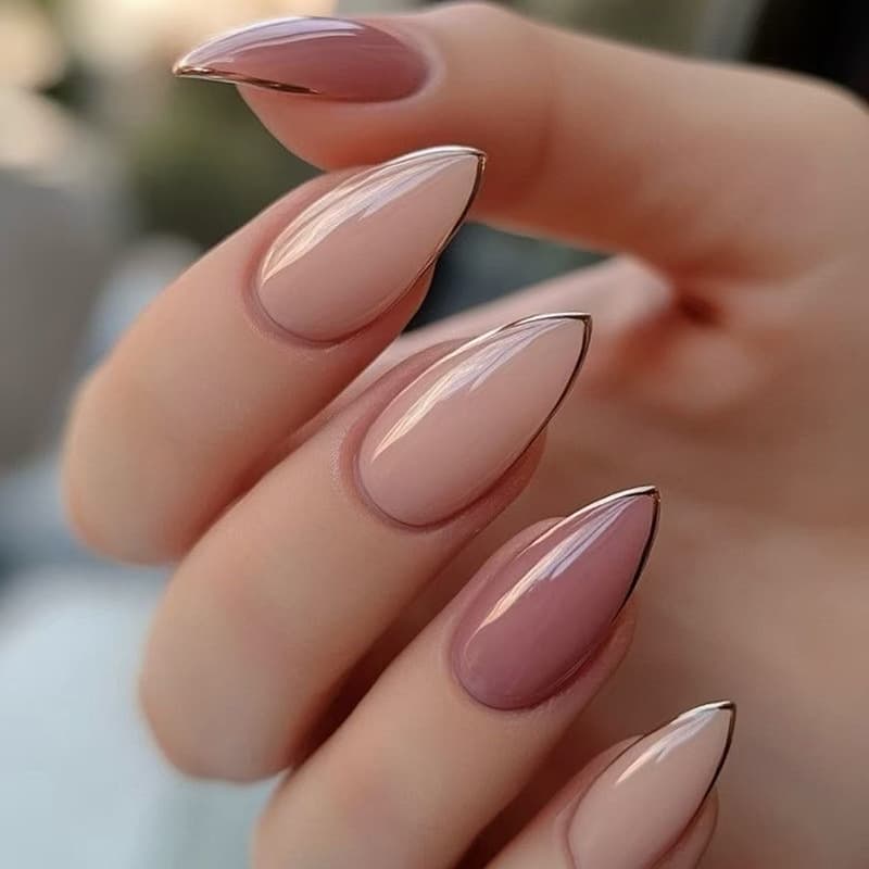 Foreign trade gentle icy bean paste simple French detachable wearable nails European and American ins style press on nails