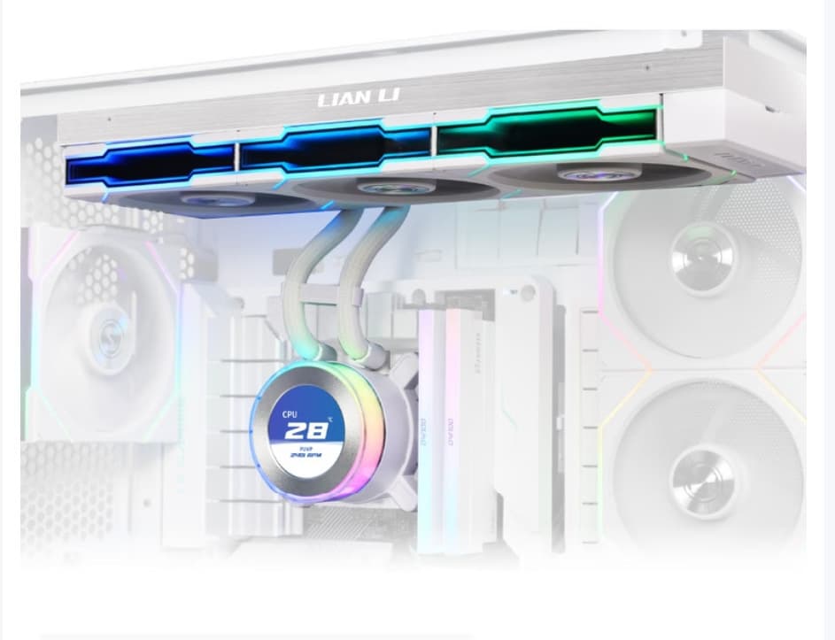 Suitable for LIANLI Lianli hidden flow 2nd generation integrated water cooling radiator fanless version white 360 cold radiator