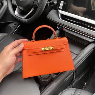 Cross-border New Women's Handbag Palm Print Second Generation Kelly Bag Mini Kelly Bag Shoulder Bag Crossbody Handheld Small Bag