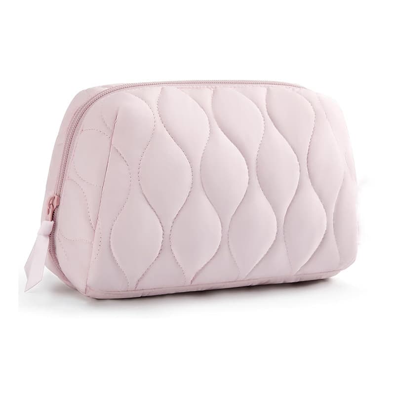 Amazon New Travel Makeup Bag for Women Puffy Padded Cosmetic Bag Makeup Organizer Wide Opening Pouch