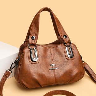 New Handbag Mom Women's Bag Large Capacity Kangaroo Soft Shoulder Bag Multi-compartment Live Streaming Hot Crossbody Bag Shell Bag
