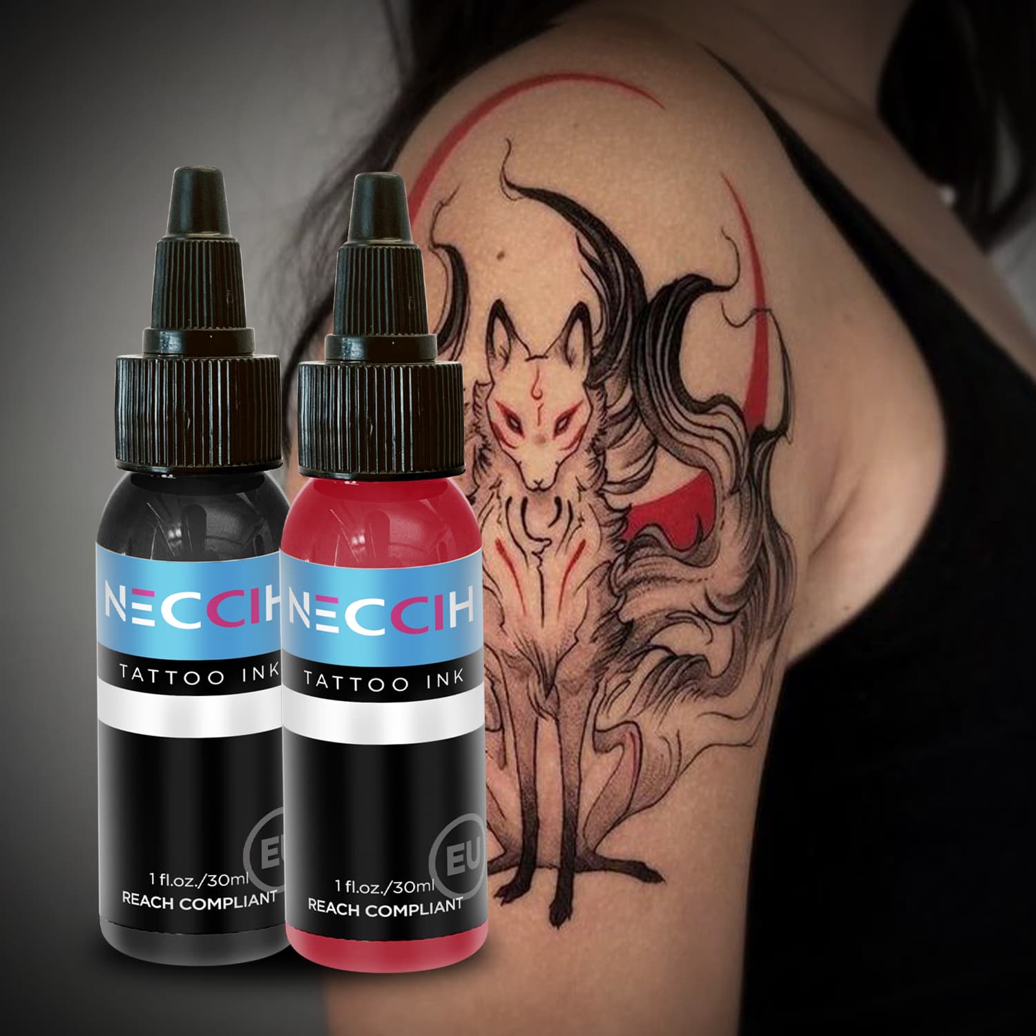 Cross-border hot sale 54 color Nieqi semi-permanent tattoo color plant tattoo color tattoo black pigment tattoo ink