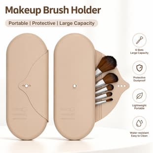 Cross-border Hot Selling New Silicone Makeup Brush Bag Travel Portable Dustproof Makeup Tool Storage Pouch