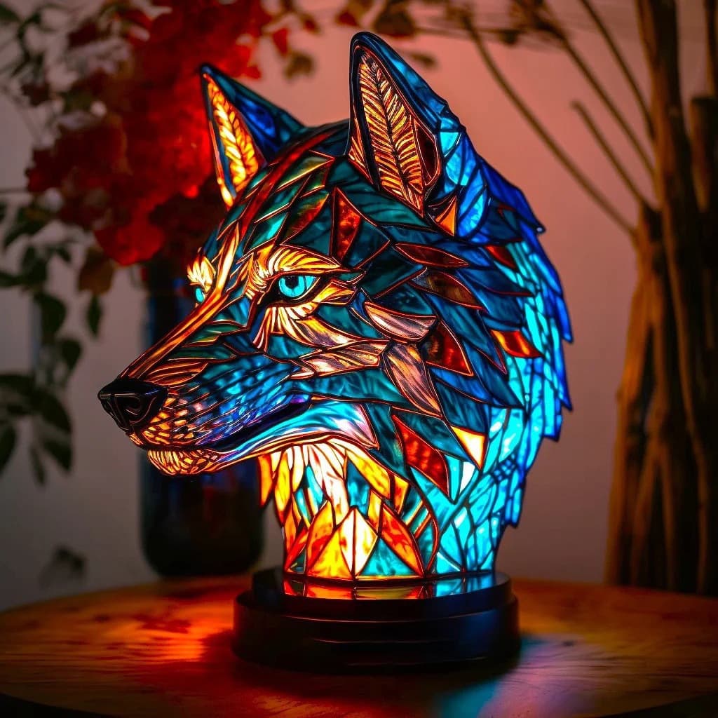 Cross-Border New Magical Animal LED Bull Head Lamp Resin Statue Creative USB Plug Switch Light Ornament
