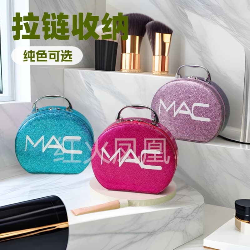 Cosmetic Bag with Handle and Mirror, Makeup Case for Women, Skincare Storage Bag, Universal Wheels, Waterproof, Lightweight