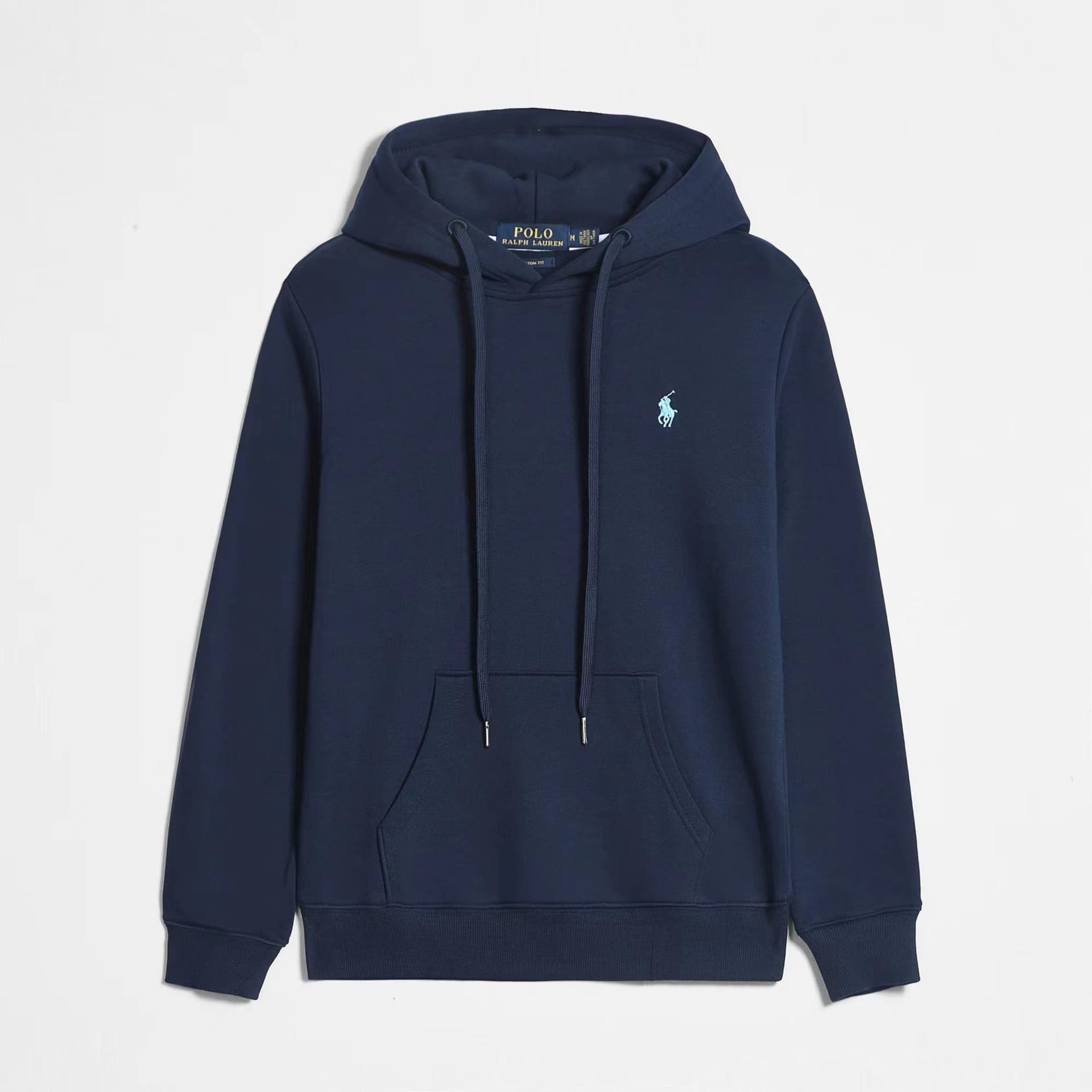 In Stock Fast Shipping Pony Logo Hoodie Pure Cotton Pullover Men Autumn Winter Couple Hooded Sweatshirt Long Sleeve Wholesale Short Length