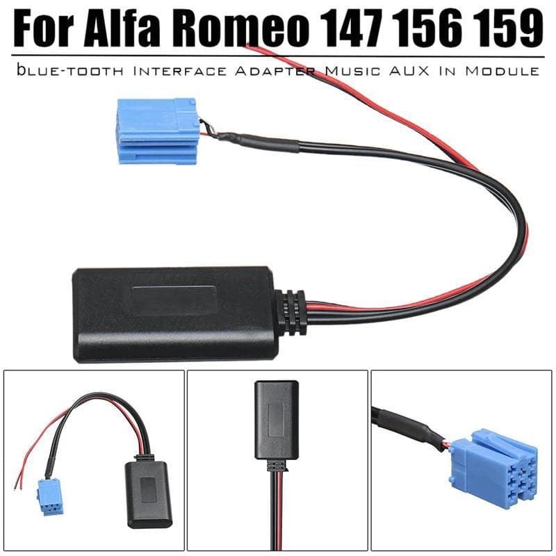 Bluetooth Music Adapter Aux Cable for Alfa Romeo 147 156 159