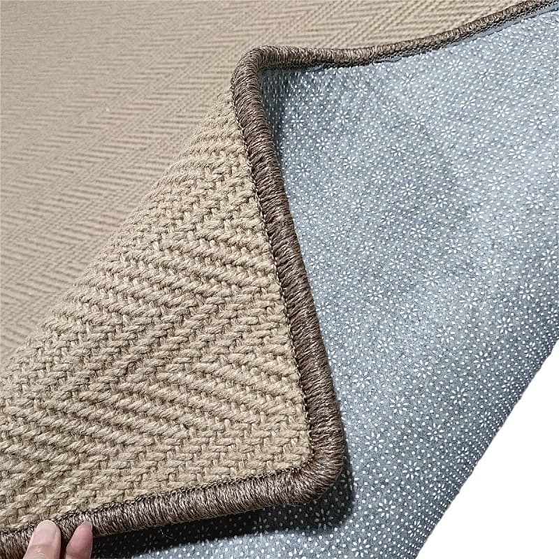 Threaded Fishbone Pattern Sisal Carpet for Living Room, Tea Room, Stairs, Prayer Room, Shopping Mall, Hotel, Office, Entryway Doormat